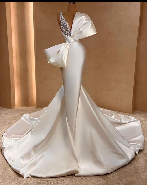 Valdrin Sahiti Wedding, Bridal Satin Dress, Beautiful Gown Designs, Valdrin Sahiti, Mermaid Gown Prom, Sparkly Wedding Dress, Classy Gowns, Classy Wedding Dress, Fancy Wedding Dresses