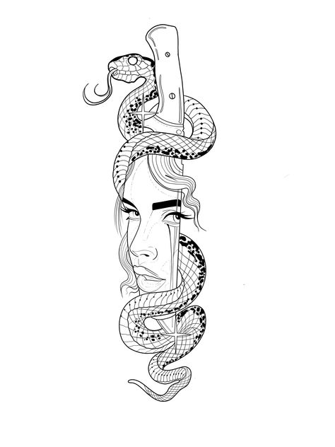 Black And White Arm Tattoos, Blackwork Tattoo Stencil, Concept Design Tattoo, Blue Tattoos For Women, Medusa Tattoo Stencil, Around Arm Tattoo, Face Tattoos For Women, Medusa Tattoo Design, Small Girly Tattoos