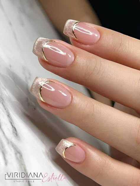 30 Simple But Chic Short Nails To Shine All Year Round - 57 Cream Nails Designs Classy, Cream Nail, Bentuk Alis, Unghie Sfumate, Nails Yellow, Fancy Nails Designs, Simple Gel Nails, Blush Nails, Pretty Nail Art Designs