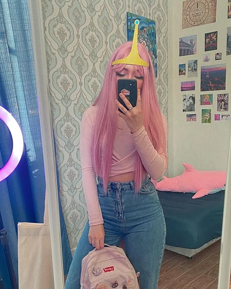 Comicon Outfit, Princess Bubblegum Costumes, Princess Bubblegum Cosplay, Adventure Time Cosplay, Halloween Duos, Swag Pics, Halloween Costume Outfits, Princess Bubblegum, Fantasias Halloween