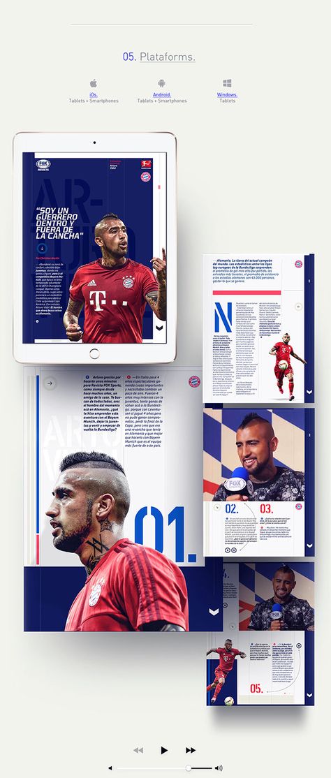 FOX Sports Digital Magazine on Behance Sports Magazine Design, Digital Magazine Layout, Black And White Magazine, Magazine Sport, Sports Magazine Covers, Collage Magazine, Graphic Design Magazine, Monocle Magazine, Cereal Magazine