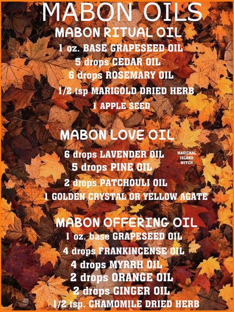 Spell Oils, Myrrh Oil, Pine Oil, Cedar Oil, Autumnal Equinox, Ginger Oil, Love Oil, Patchouli Oil, Wiccan Spell Book