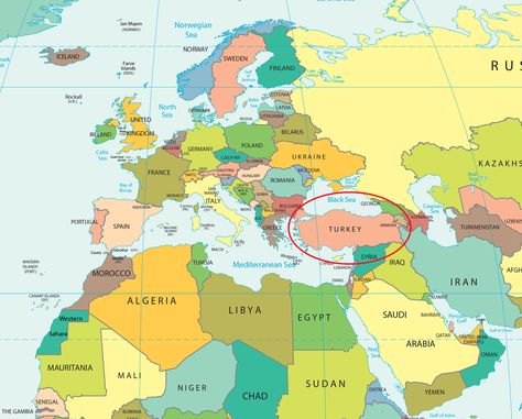 map of turkey and surrounding countries | Political map - Turkey and Surrounding Countries Greek Dolmades, Turkish Meatballs, All World Map, Turkey Map, Turkey Europe, The Antichrist, By Walid, Turkey Country, Civil Liberties