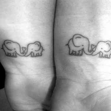 PSA: This is only for the really cool moms. Mum And Daughter Tattoo, Mama Tattoos, Mommy Daughter Tattoos, Tattoo Elephant, Mother Son Tattoos, Father Daughter Tattoos, Mom Daughter Tattoos, 10 Tattoo, Mother Tattoos