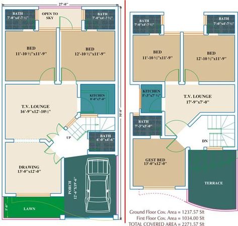 6 Marla House Plans - Civil Engineers PK Pakistan House, 10 Marla House Plan, Home Map Design, Small Cottage Designs, 20x40 House Plans, 30x40 House Plans, 2bhk House Plan, Indian House Plans, 3d House Plans