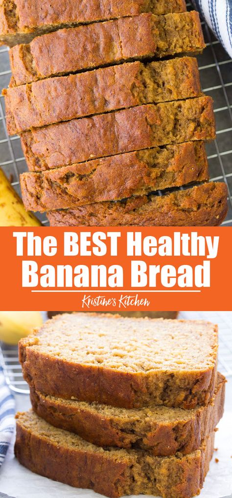 Best Healthy Banana Bread Recipe, Best Healthy Banana Bread, Healthy Banana Bread Recipe, Banana Bread Recipe Healthy, Healthy Bread Recipes, Banana Bread Recipe Moist, Recipe Banana, Easy Banana Bread Recipe, Moist Banana Bread