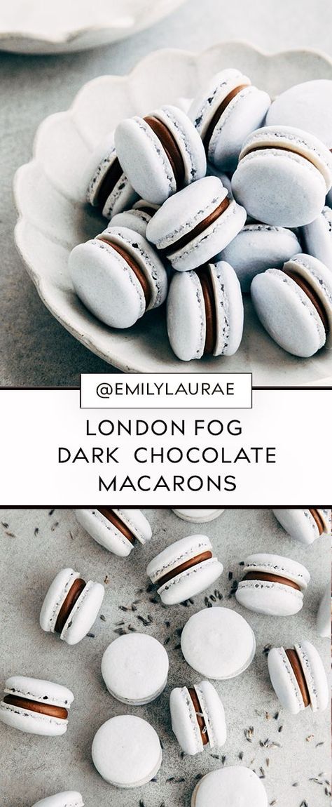 Dark Chocolate Macarons, Lavender Flavor, French Macaroon Recipes, Chocolate Macarons, Macaron Flavors, Macaron Cookies, French Macaroons, Macaroon Recipes, Macaron Recipe