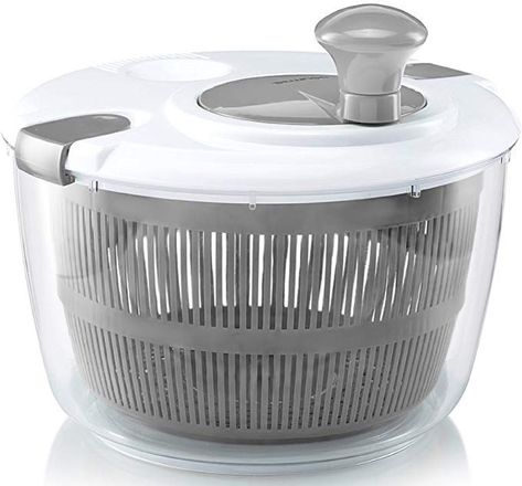 Amazon.com: Gourmia GSA9240 Jumbo Salad Spinner - Manual Lettuce Dryer With Crank Handle & Locking Lid, BPA Free and Top Rack Dishwasher Safe, (5L): Kitchen & Dining Salad Spinners, Spring Salad Recipes, Veggie Snacks, Herb Salad, Salad Spinner, Fridge Storage, Vinaigrette Dressing, Spring Salad, Salad Ingredients