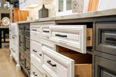 Standard Kitchen Drawer Sizes - A Drawer Dimension Guide 15 Inch Kitchen Drawer, Lower Drawers In Kitchen, Kitchen Drawer Depth, Kitchen Drawer Design Ideas, Kitchen Cabinet Drawers Vs Doors, Kitchen Cabinets With Drawers, Dish Drawers, Island Drawers, Kitchen Cabinet Layout