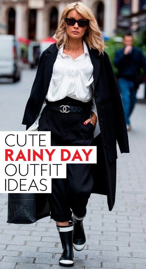 Cute Rainy Day Outfit, Outfit For Rainy Day, Rainy Day Outfit Ideas, Rainy Day Outfits, Day Outfit Ideas, Simple Tank Tops, Stylish Celebrities, Day Outfits, Black Short Dress