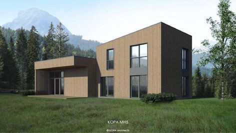 Discover the MH5—a stunning prefab home by Liskandas, designed with contemporary flair in Lithuania. This versatile home offers ample living space perfect for modern family living.

🛏 4 Bedrooms  
🛁 2 Bathrooms  
📐 135 m² Living Space  
📍 Made in Lithuania by Liskandas

#spassio #prefabliving #versatilehomes #prefabhomes #prefabricatedhouse #modularhome #cabins #loghouse #prefabarchitecture #prefabhouse Pre Fab Tiny House, Prefab Home, Prefabricated Houses, Inside Design, Tiny House Cabin, Garden Office, Tiny House Living, House Built, Modular Homes