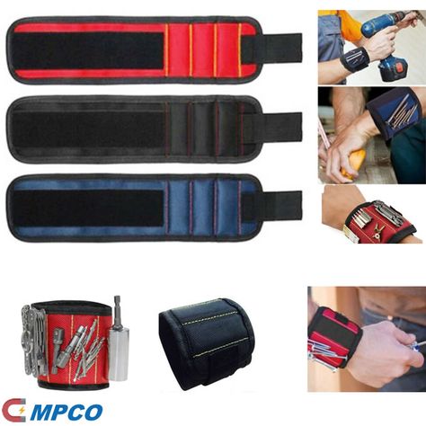 Features: Made of ballistic Polyester, Magnetic Wristband is Embedded with 6 bar block magnets, With two small pockets, plastic parts are placed. Increase elastic band on the inside of the product. Wrist Pocket Magnet Nails Holder Blue The Magnetic Arm Band Wristband holds small metal objects, small tools, screws, nails, bits, bobby pins, bolts, washers, pins, fasteners and much more. Magnetic Wristbands Small Tool Holder for DIY Handyman, Carpenters The breathable mesh Magnet Nails, Dream Bedroom Luxury, Magnetic Wristband, Nail Holder, Diy Handyman, Metal Objects, Small Tools, Bag Pocket, Magnetic Nails