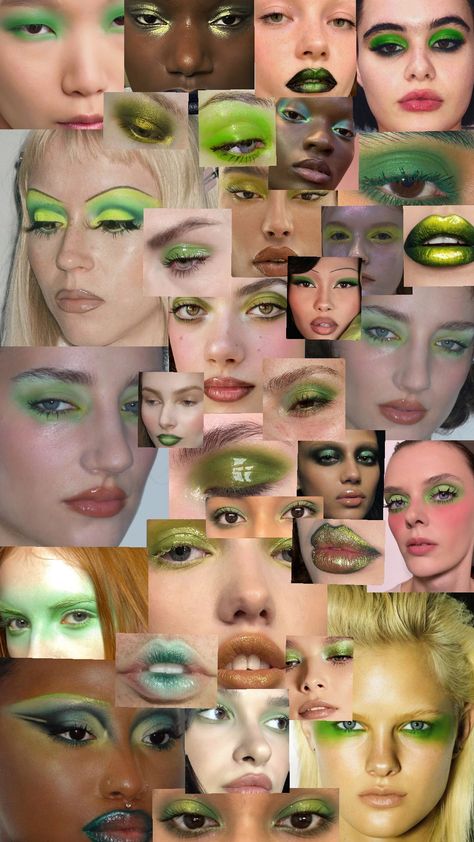 #green #greenmakeup #brat #bratsummer #greenaesthetic #inspo #makeup #hautecouture #grunge Concert Makeup, Inspo Makeup, Dope Makeup, School Event, Birthday Songs, Concert Fits, Pretty Makeup, Makeup Inspo, Tattoos And Piercings