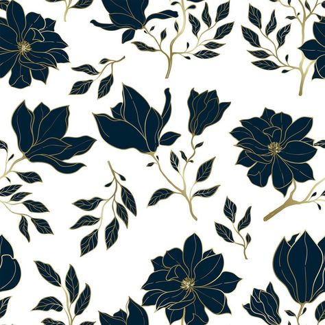 WallsByMe Blue Flower Peel And Stick Removable Wallpaper Panel | Wayfair Monochrome Furniture, Deep Blue Flowers, Wallpaper Tile, Beige Stone, Botanical Elements, Types Of Painting, Colour Beige, Accent Wallpaper, Wallpaper Panels