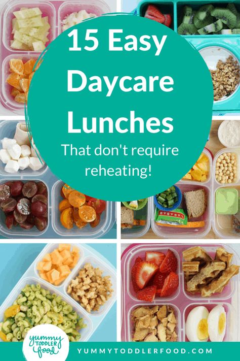 Easy Daycare Lunches, Lunch Ideas For Daycare, Toddler Lunch Ideas For Daycare, Daycare Lunch Ideas, Toddler Lunch Ideas, Easy Toddler Lunches, Daycare Meals, Toddler Lunch Box, Baby Lunch