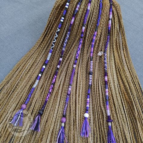 Hair Wrap Color Combinations, Removable Hair Wrap, Wrap Braids, Hair Wrap Extensions, Braids Purple, Thread Hair Wraps, Boho Hair Wrap, Dreadlocks Braids, Hair Threading