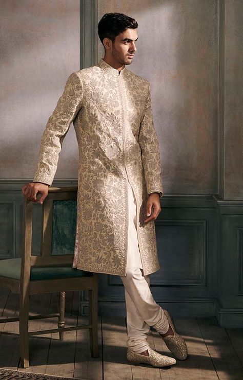 Bridal Couture 2021 Indian Wedding Clothes For Men, Dori Embroidery, Sherwani For Men Wedding, Groom Dress Men, Sherwani Groom, Sherwani For Men, Wedding Sherwani, Anita Dongre, Wedding Outfit Men