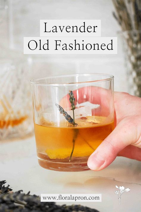 Lavender Old Fashioned, Summer Old Fashioned Cocktail, Lavender Syrup Cocktails, Lavender Cocktail Recipe, Lavender Drink, Lavender Simple Syrup, Lavender Cocktail, Cinnamon Banana Bread, Bread Sauce