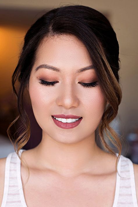 Bridal Makeup For Filipino Brides, Bridal Hair Updo With Accessories, Asian Wedding Makeup Round Face, Asian Monolid Wedding Makeup, Wedding Hair Updo Asian, Asian Glam Make Up Wedding, Wedding Makeup For Filipino Brides, Asian Wedding Hair And Makeup, Natural Bridal Makeup Asian Brides