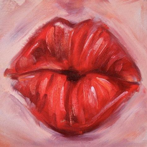 Lips Painting Of Lips, Puckered Lips, Lips Painting, Oil Painting On Wood, Painting On Wood Panel, Oil Paint On Wood, Oil Pastel Art, Lip Paint, Pastel Art