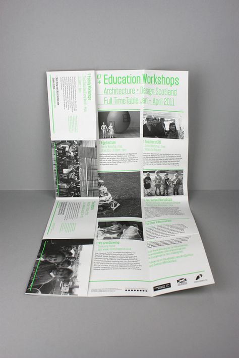 LOA+DS Education Workshops Guide A2Poster/Mailer by Greig Anderson, via Behance Workshop Architecture, Portfolio Book, Leaflet Design, Folder Design, Flyer Layout, Brochure Layout, Book Design Layout, Print Layout, Exhibition Poster