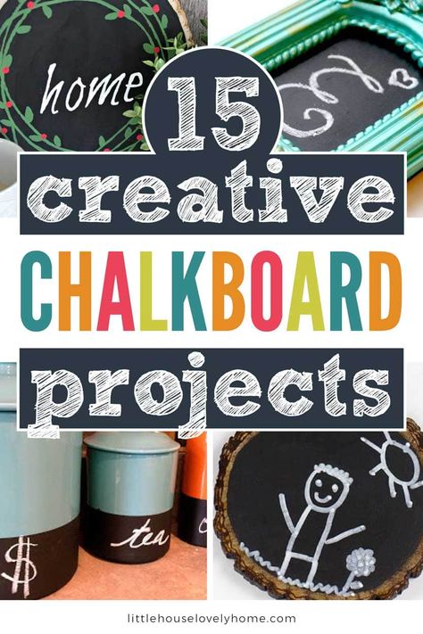 Check out these neat chalkboard paint ideas. Using chalkboard paint is a clever way to add some style to your home or spruce up old and tired looking furniture. Plus, it's fun for the kids and easy to clean. You'll love these DIY chalkboard ideas. Chalkboard Vinyl Projects, Chalkboard Vinyl Ideas Cricut, Decorating Chalkboard Ideas, Blackboard Paint Ideas, Chalkboard Diy Ideas, Small Chalkboard Ideas, Chalkboard Paint Furniture, Diy Chalkboard Ideas, Chalkboard Art Easy