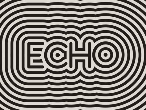 ECHO by Animography on Dribbble Echoes Aesthetic, Echo Graphic Design, Echo Logo Design, Echo Design Graphic, Echo Aesthetic, Noise Typography, Echo Logo, Echo Typography Graphic Design, Echo Typography