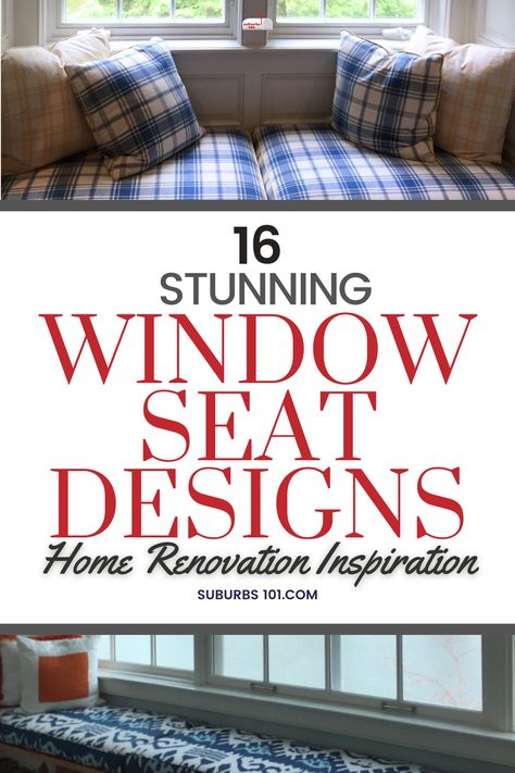 Looking for window seat design ideas for your home renovation project? There's nothing quite like a cozy window seat for curling up with a good book. From cozy reading nooks to window seats with bookshelves to long window seats to coastal inspired window seats, here are window seat designs that will surely inspire your home renovation project. Window Seat Living Room, Window Seat With Bookshelves, Modern Window Seat, Reading Nook Window Seat, Reading Nook Window, Small Bench Seat, Upholstered Window Seat, Bay Window Benches, Window Seat Ideas