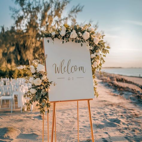 Make a statement with our custom welcome sign 🌿✨ Perfect for beach weddings or any special event, this elegant sign greets your guests with style. Personalize it to match your theme and create the perfect first impression. #lifeletter #welcomesign #weddingdecor #beachwedding #eventdetails Welcome Gate, Custom Welcome Sign, Beach Wedding Signs, Open Signs, Welcome Signs, Wedding Beach, Wedding Welcome Signs, Beach Weddings, Wedding Welcome