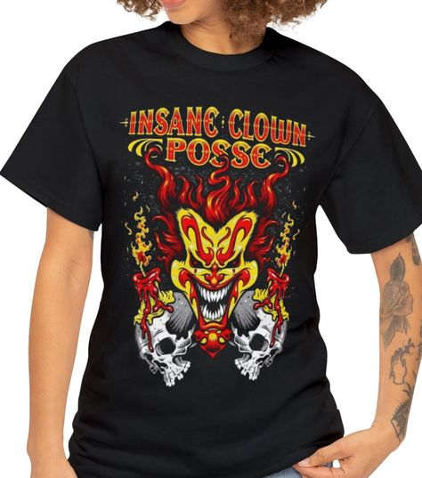 Icp Shirts, Juggalo Family, Clown Posse, Insane Clown Posse, Insane Clown, Shopping Centre, Etsy Business, Sleeveless Tops, Shop Small Business