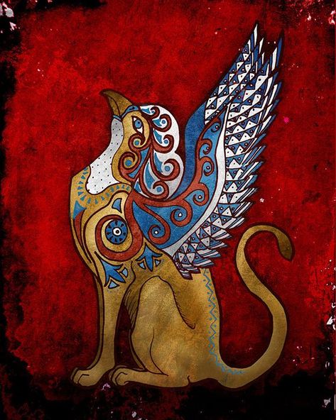 Hey, I found this really awesome Etsy listing at https://www.etsy.com/listing/645103838/minoan-griffin-griffin-art-4x6-prints