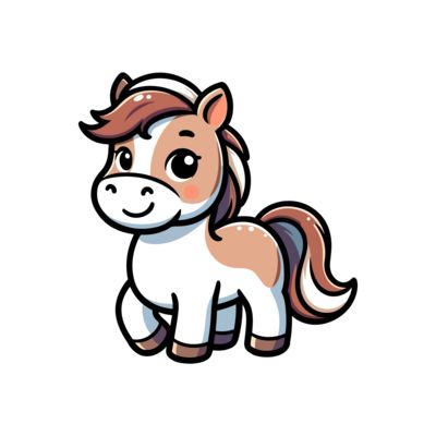 Cute Horse Doodle, Horse Cartoon Cute, Cute Horse Cartoon, Icelandic Ponies, Horse Doodle, Horse Icon, Icon Character, Horse Cartoon, Animal Doodles