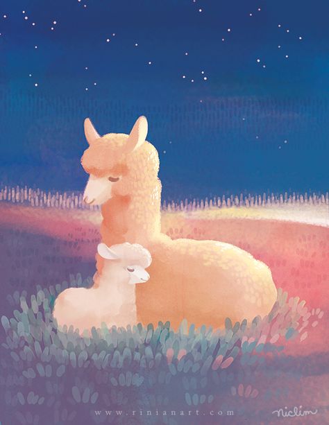 Illustrations 2015 on Behance Alpaca Drawing, Llama Drawing, Llama Arts, Llama Christmas, Cute Alpaca, Floral Poster, Art Station, Visual Development, Baby Art