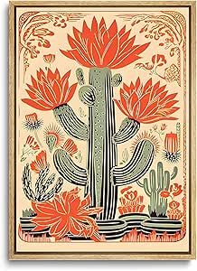 Latin Decor, Printmaking Ideas, Mexican Artwork, Southwestern Wall Art, Mexican Wall Art, Cactus Poster, Plant Cactus, Mexican Wall, Picture Poster