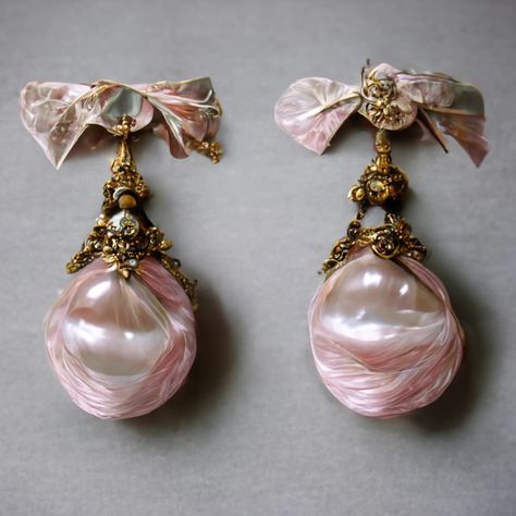 Rococo Jewelry 18th Century, Modern Rococo Fashion, Rococo Textiles, 1700 Jewelry, Rococo Aesthetic Fashion, Modern Rococo Aesthetic, Rococo Earrings, Rococo Fashion Modern, Romanticism Fashion