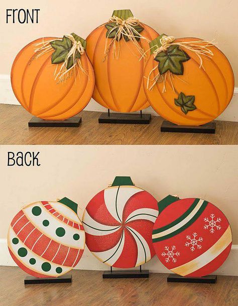 Dekorasi Halloween, Pumpkin Ornament, Halloween Tattoo, Christmas Tablescape, Painted Christmas Ornaments, Fall Craft, Fall Crafts Diy, 12 December, Fall Crafts For Kids