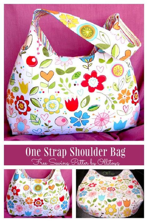 Diy Shoulder Bag Pattern, Shoulder Bag Patterns To Sew, Small Tote Bag Pattern, Cross Body Bag Pattern Free, Bag Free Sewing Pattern, Free Crochet Bag Patterns, Fabric Art Diy, Purse Patterns Free, Sewing Tutorials Bags