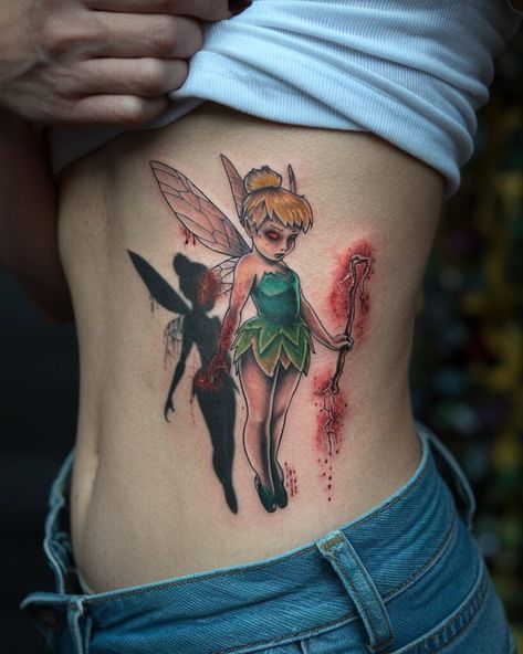 10 Creepy & Dark Disney Tattoos You’ll Want To Get Inked Defy Gravity Tattoo, Unique Halloween Tattoos, Creepy Tattoo Ideas, Dark Disney Tattoos, Dark Fairy Tattoo, Phantom Tattoo, Cool Meaningful Tattoos, Villain Tattoo, Ursula Tattoo