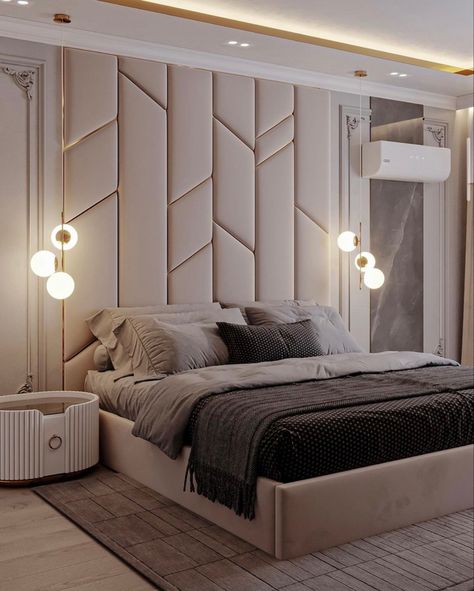 Simple Bed Designs, Bed Back Design, Unique Bedroom Design, Luxe Bedroom, Luxury Room Bedroom, Bedroom Interior Design Luxury, Modern Luxury Bedroom, Luxury Bedroom Design, Bed Design Modern