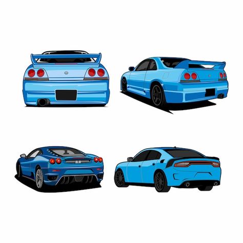 Bundle set car sport back view vector | Premium Vector #Freepik #vector #background #pattern #car #abstract Character Elements, Cars Vector, Car Sport, Doodle Characters, Car Vector, Sport Automobile, Vector Background Pattern, Blue Car, Back View