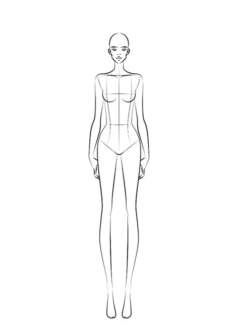 Fashion Figure Drawing Illustrations, Maniquin Art Sketch, Body Fashion Sketch, Fashion Figures Illustration, Model Sketch Figure Drawing, Fashion Figure Sketch, Fashion Sketch Template, Silhouette Mode, Croquis Fashion