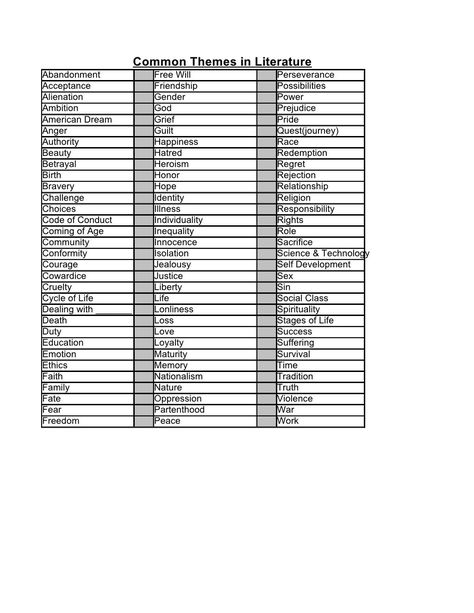 Common Themes In Literature Themes In Literature, Trend Photo, List Of Adjectives, All About Me Book, Theme List, Literary Themes, Literary Elements, Reading Themes, Relationship Challenge