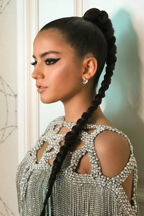 Dancer Hairstyles, Isabella Merced, Plaited Hair, Isabella Moner, Isabela Merced, Isabela Moner, Top Braid, Sleek Ponytail Hairstyles, Mushroom Hair