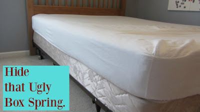 How To Hide A Box Spring, How To Cover Box Spring, Upholstered Box Springs, Box Spring Cover, Son Bedroom, Minecraft Bedroom, Organization Home, Mattress Box Springs, Spring Fits