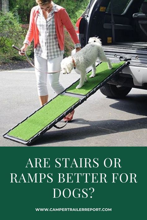 Dog Ramp For Rv, Steps For Dogs, Ramp For Dogs, Ramp Ideas, Rv Gadgets, Rv Tips, Dog Ramp, Travel Trailer, For Dogs