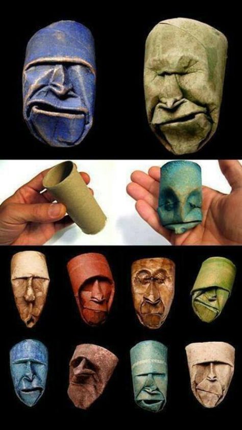 Toilet Roll Art, Tre Kunst, Paper Roll Art, Toilet Paper Roll Art, Rolled Paper Art, Art Pierre, Art & Craft Paint, Toilet Paper Rolls, Toilet Paper Roll Crafts