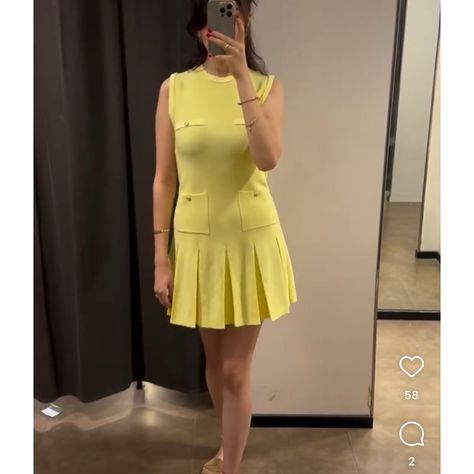 Zara yellow dress