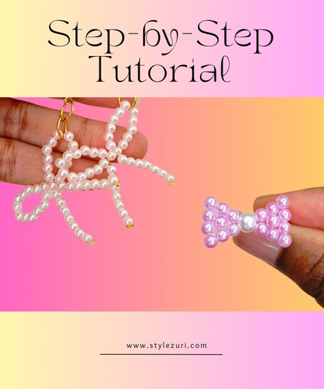 Create Stunning Checkered Diamond-Shaped Brick Stitch Beaded Earrings - Style Zuri Beads Earrings Diy, Bow Beads, Butterfly Wings Pattern, Seed Bead Projects, Bead Matted, Beaded Bow, Stitch Jewelry, Beautiful Beaded Bracelet, Earrings Tutorial