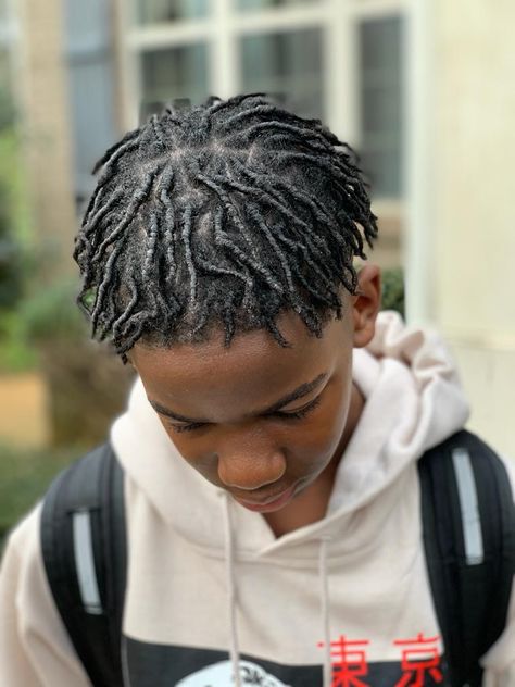 Starter Locs, finger coil,  Boys with locs, dread, locs, big braids, kids style, long hair, guys locs, guys dread, kids dreads, style, hair style, Healthy locs, Healthy Hair, Teen hair, teen style, teen dreads, healthy dreads Black Hair Cuts, Hair Locs, Cute Dreads, Starter Locs, Men Hairstyles, Braids With Curls, Mens Braids, Mens Braids Hairstyles, Black Hairstyles