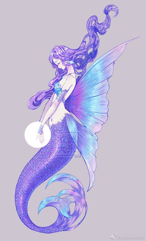 Mermaid Wings, Seahorse Mermaid, Japanese Mermaid, Butterfly Mermaid, Mermaid Stories, Anime Mermaid, Mermaid Fairy, Mermaid Drawings, Real Mermaids